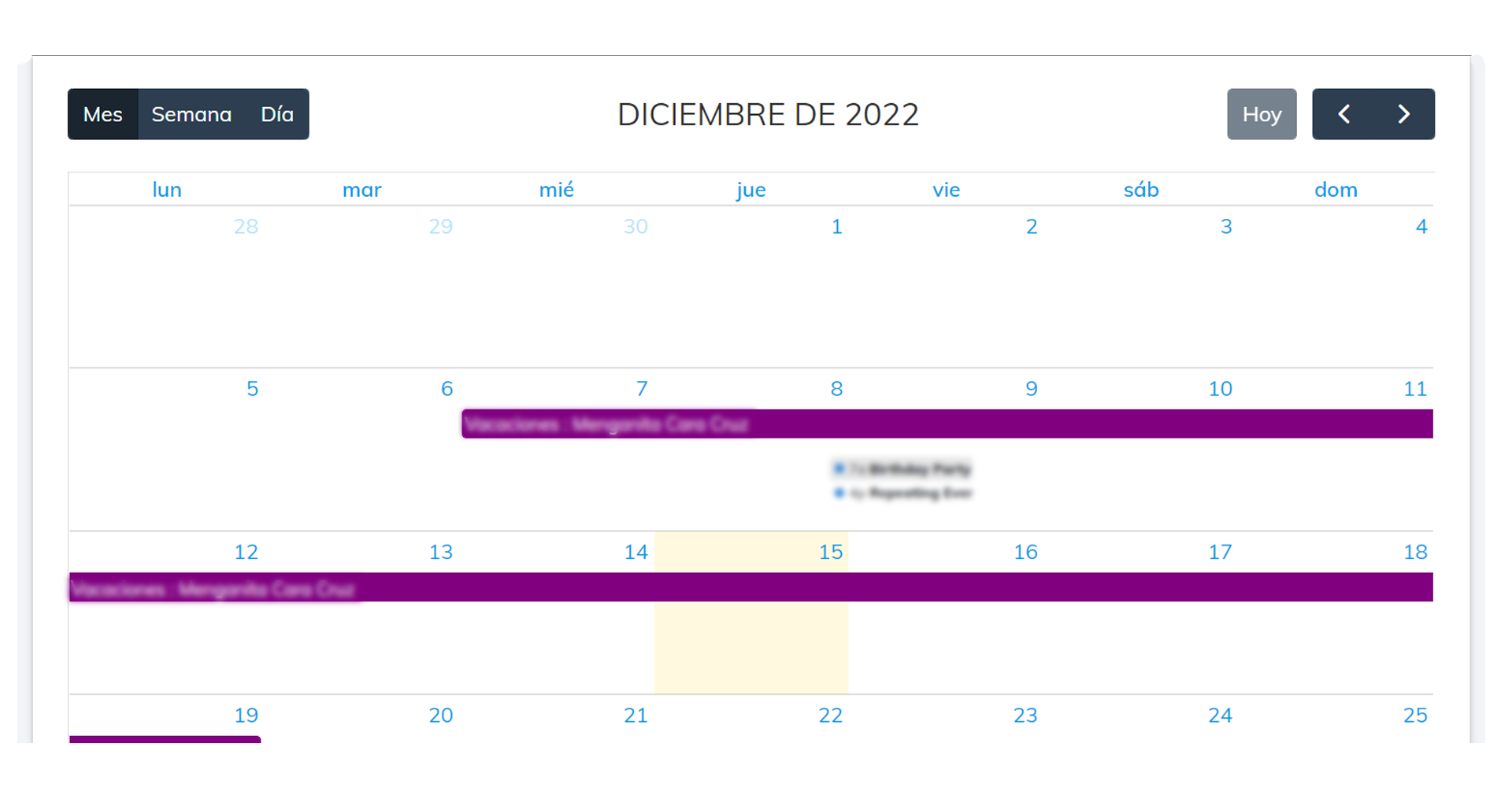 calendario a la medida